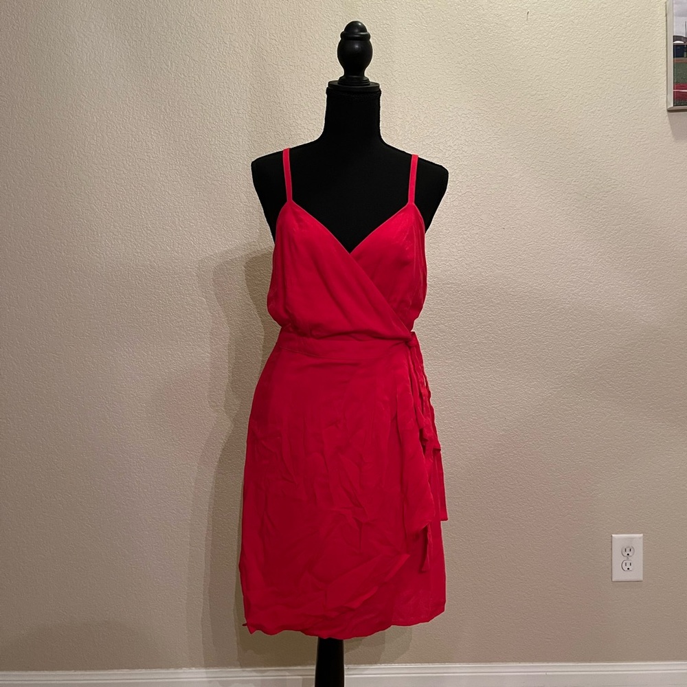 GAP Red Sleeveless Wrap Sundress